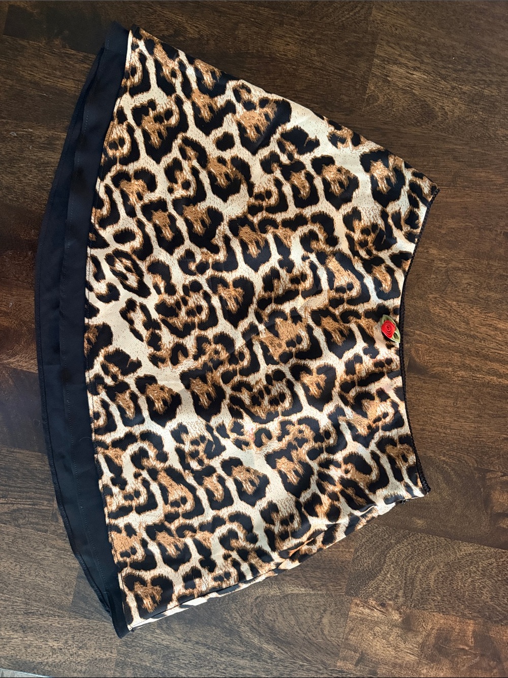 NIA Leopard Print Skirt - Black & Tan